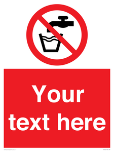 Custom prohibition not drinking water